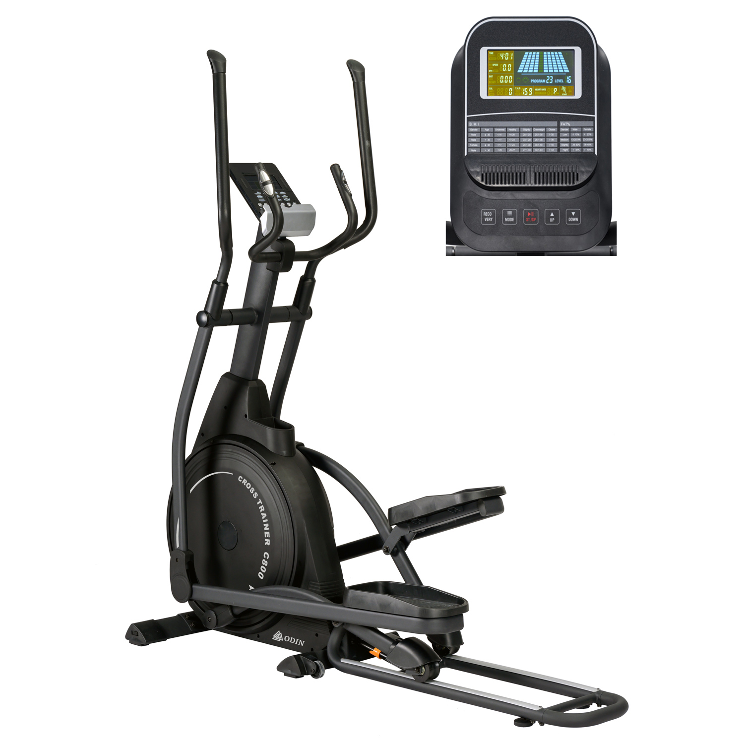 Odin C800 Foldbar Crosstrainer set fra siden